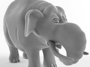 childrens plastic toy elephant 3D Model