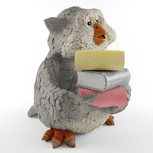 academic owl Modèle 3D .c4d .max .obj .3ds .fbx .stl .blend 