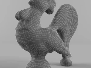glass figurine rooster 3D Model