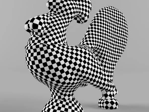 glass figurine rooster 3D Model