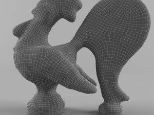 glass figurine rooster 3D Model
