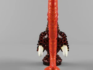 glass figurine rooster 3D Model