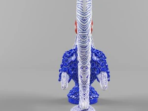 glass figurine rooster 3D Model