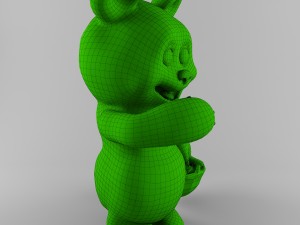 bear and raspberries Modèle 3D