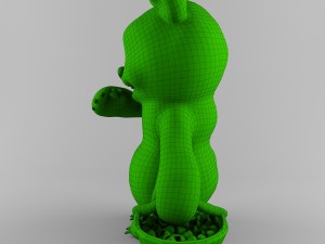 bear and raspberries Modèle 3D