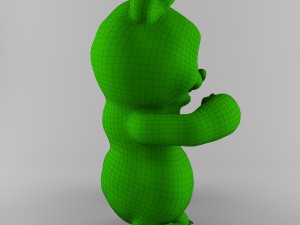 bear and raspberries Modèle 3D