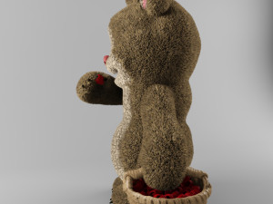 bear and raspberries Modèle 3D
