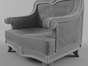 wooden chair Model 3D