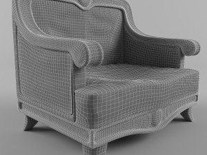wooden chair Model 3D