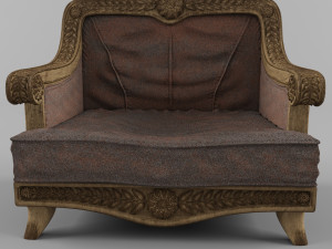 wooden chair Model 3D