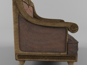 wooden chair Model 3D