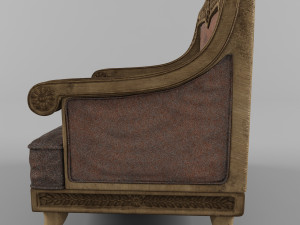 wooden chair Model 3D