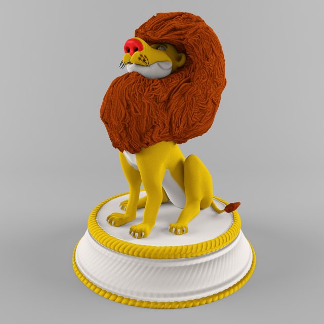 circus lion Modello 3D .c4d .max .obj .3ds .fbx .stl .blend 