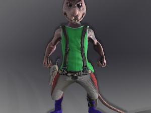 bully rat Model 3D