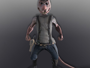 bully rat Model 3D