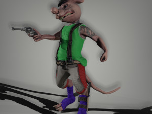 bully rat Model 3D