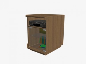 tv tables with two glass doors Modèle 3D