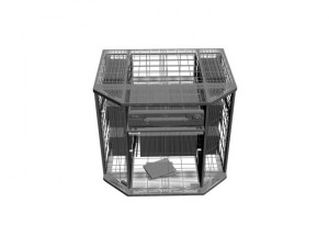 tv dresser with three glass doors 3D Model