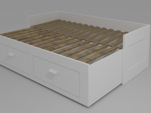 brimnes divan Model 3D