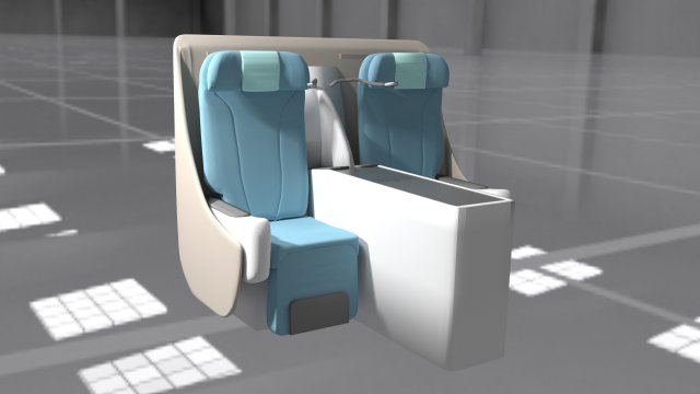 first class seat Model 3D .c4d .max .obj .3ds .fbx .stl .blend 