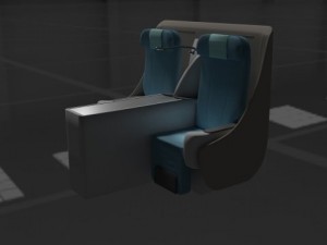 first class seat Model 3D