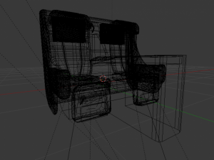 first class seat Model 3D