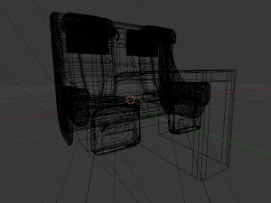 first class seat 3D Model