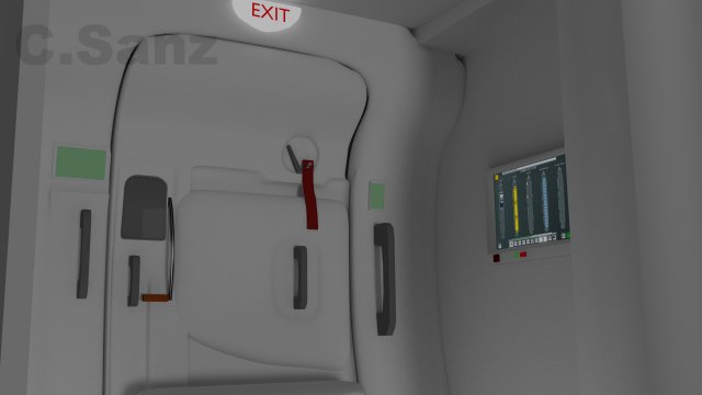 aircraft door 3D 模型 .c4d .max .obj .3ds .fbx .stl .blend 