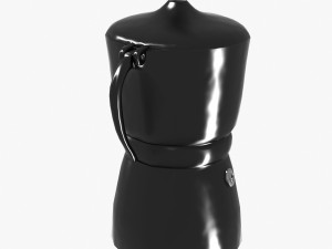 black moka pot with metal inserts Model 3D