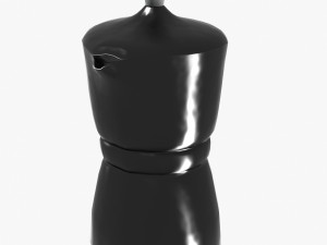 black moka pot with metal inserts Model 3D