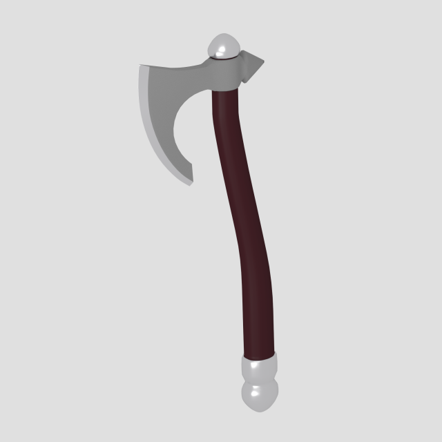medieval battle axe Model 3D .c4d .max .obj .3ds .fbx .stl .blend 