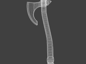 medieval battle axe Model 3D