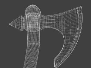 medieval battle axe Model 3D
