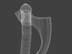 medieval battle axe 3D Model