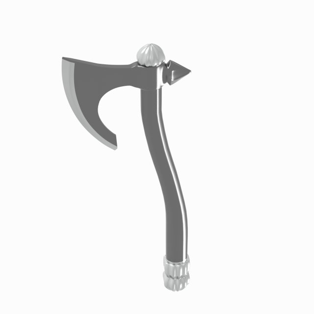 medieval battle axe 3D Модель .c4d .max .obj .3ds .fbx .stl .blend 