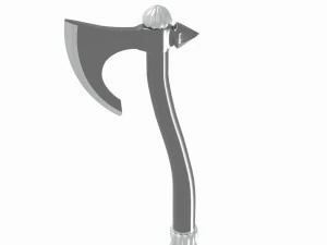 중세 전투 도끼 3D 모델