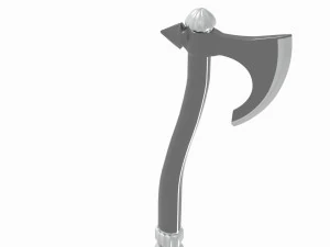 中世の戦斧 3Dモデル