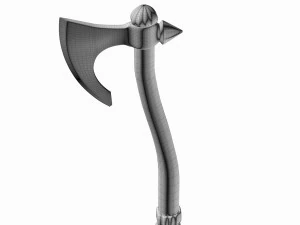 中世の戦斧 3Dモデル