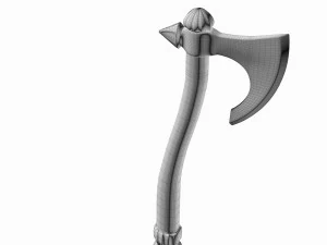 中世の戦斧 3Dモデル