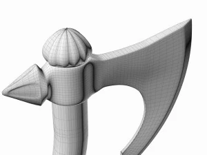 中世の戦斧 3Dモデル