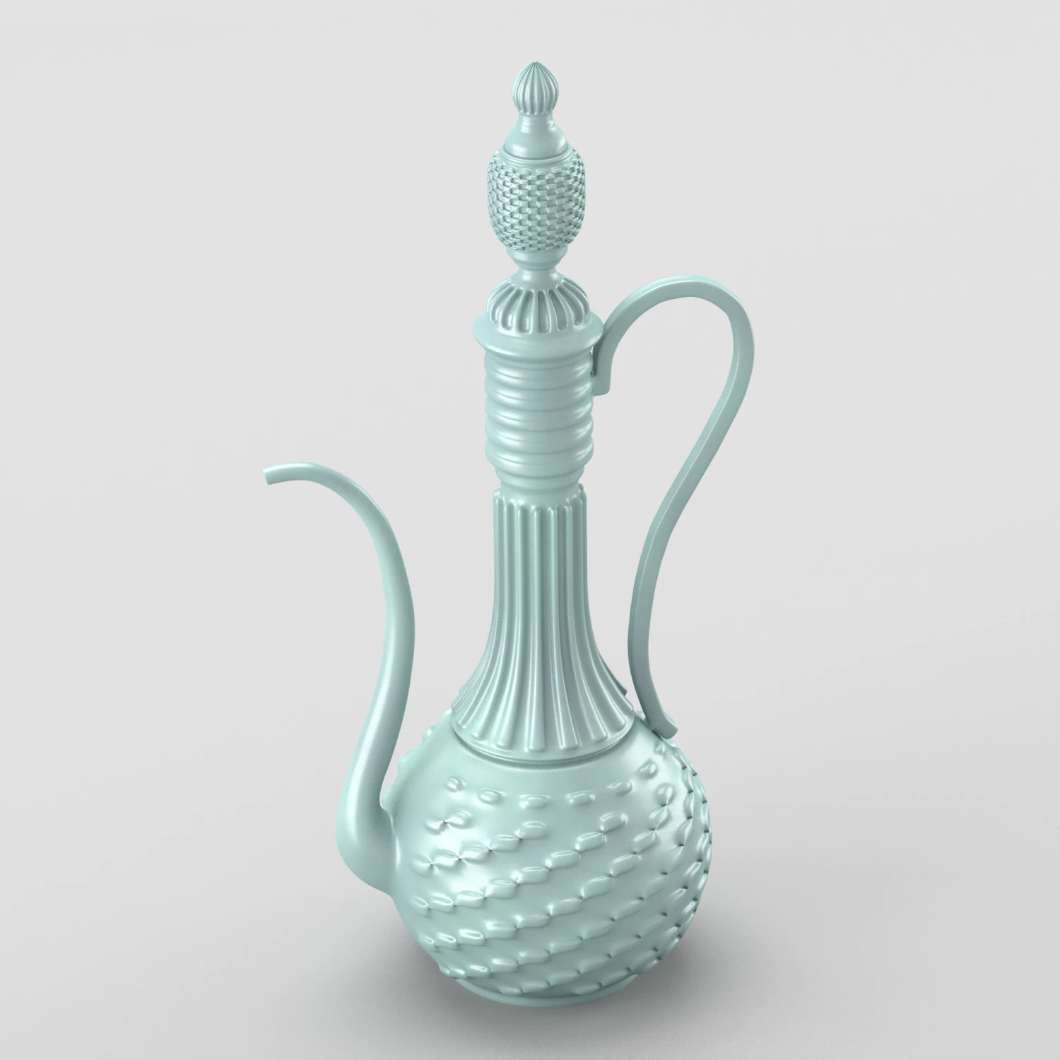 shiny oriental jar 3D Model .c4d .max .obj .3ds .fbx .stl .blend 