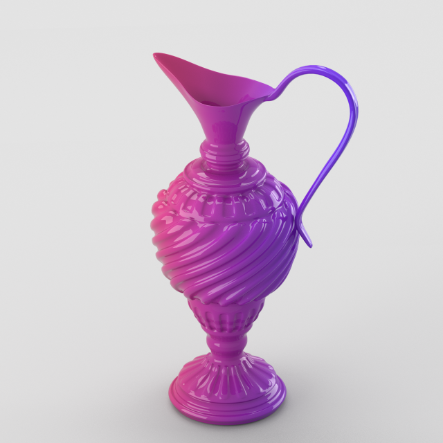 lacquered oriental jar Modello 3D .c4d .max .obj .3ds .fbx .stl .blend 