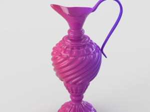 lacquered oriental jar Modello 3D