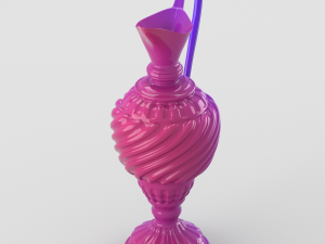 lacquered oriental jar Modello 3D