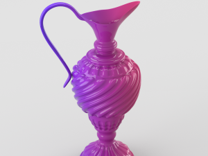 lacquered oriental jar Modello 3D
