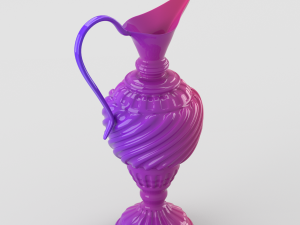 lacquered oriental jar Modello 3D