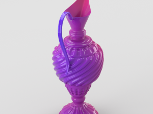 lacquered oriental jar Modello 3D