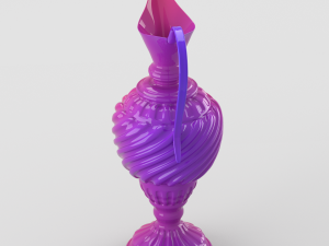 lacquered oriental jar Modello 3D