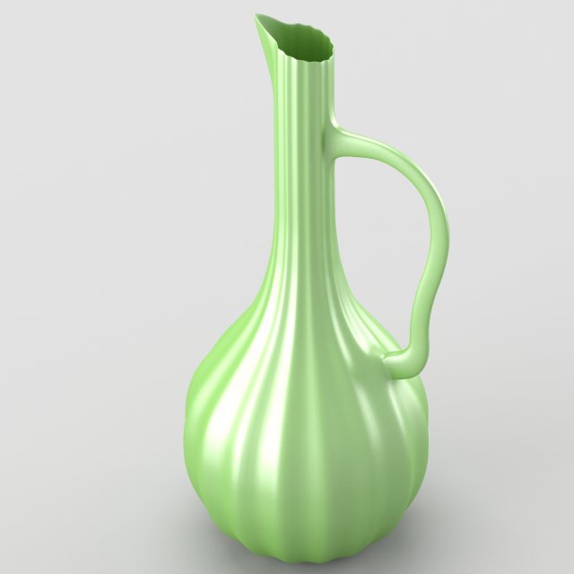 shiny decorative jar in green tones 3D Modell .c4d .max .obj .3ds .fbx .stl .blend