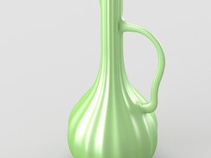 shiny decorative jar in green tones 3D Model